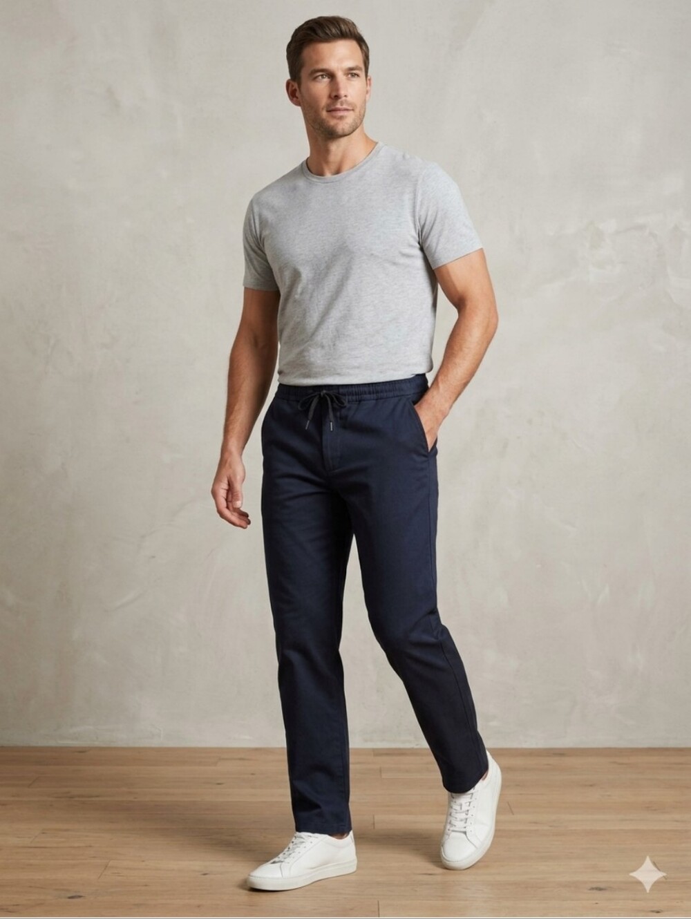 Men's Banana Republic Black Drawstring Casual Stretch Pants - Size L NWT